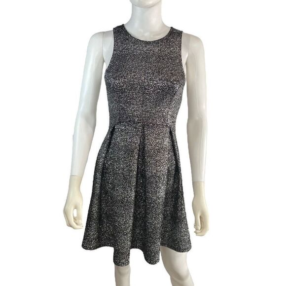 Everly Women’s Small Silver Sparkle Fit & Flare Mini Dress Sleeveless - Picture 10 of 10
